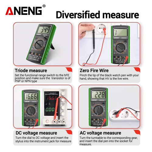 Aneng AN9205A Digital Multimeter Portable AC Auto Power Off Original