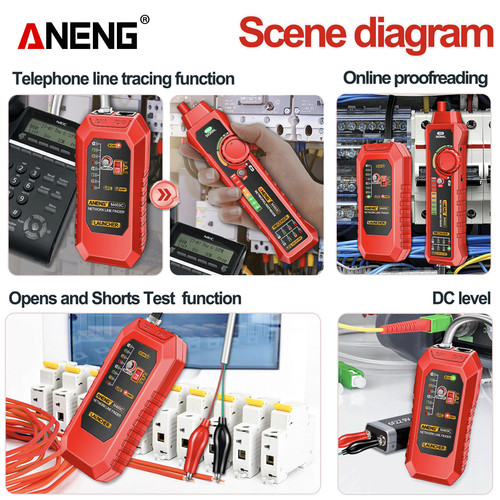 Aneng M469C M469C Smart Network Cable Tester RJ45 RJ11 LAN Cable Tester Finder Wire Tracker