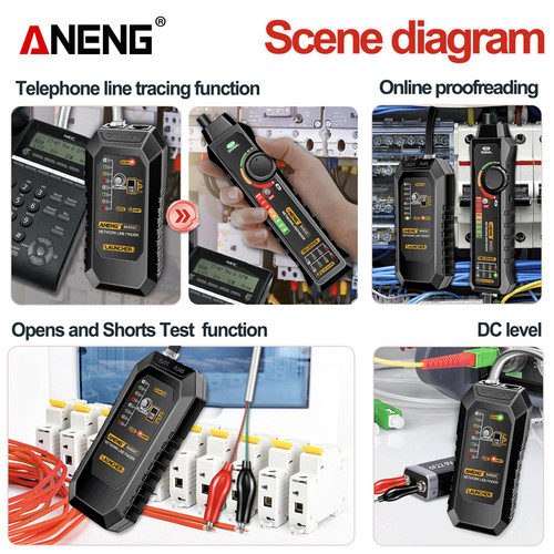 Aneng M469C Multifunction Network Cable Finder Networking Tool RJ45 RJ11 LAN Cable Tester