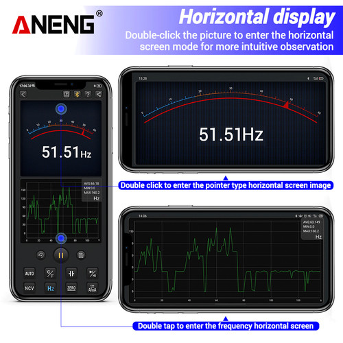 Aneng ST207 Bluetooth Digital Smart Clamp Multimeter Tang Ampere Clamp Capacitance Ohm