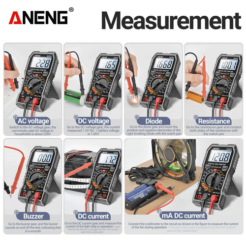 Aneng SZ06 Multitester Digital Milliampere DC Current 20mA-10A