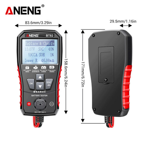 Aneng BT82 Penguji Baterai Mobil Digital Portabel Circut Detektor Bat