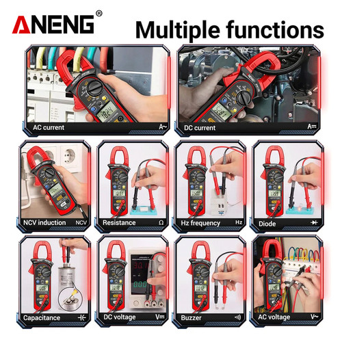 Aneng PN106 Pro Digital Clamp Meter 600A Series AC DC Frekuensi Ori