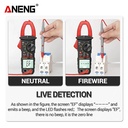 Aneng ST180 Clamp Meter Multitester Digital Tang Amper Light Original