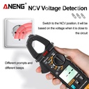 Aneng PN100 Clamp Meter 1mA Akurasi Mini Digital AC/DC Tester Original