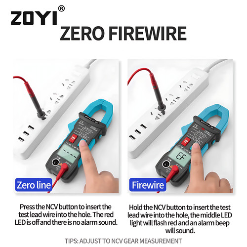 ZOYI ZT-QB1 Smart Clamp Meter Tang Ampere Mini DIode NCV Digital