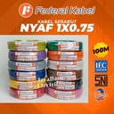 Kabel Listrik Serabut FEDERAL KABEL NYAF 1x0.75 1x0,75 100m Roll