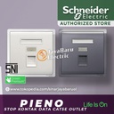 Stop Kontak Data Cat5E Outlet SCHNEIDER PIENO Putih Silver Lavender