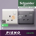 Stop Kontak AC SCHNEIDER PIENO Putih Silver Lavender