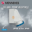 MENNEKES Plug Wall Mount Socket Receptacle Set 2P+E / 3 Pin 63A IP44