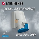 MENNEKES Wall Mount Socket Receptacle 2P+E / 3 Pin 32A IP44