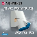 MENNEKES Plug Wall Mount Socket Receptacle Set 2P+E / 3 Pin 16A IP44