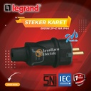 Steker Karet Anti Air Plug Rubber Black LEGRAND 2P+E 16A IP44 050196