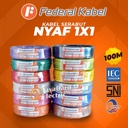 Kabel Listrik Serabut FEDERAL KABEL NYAF 1x1 100m Roll