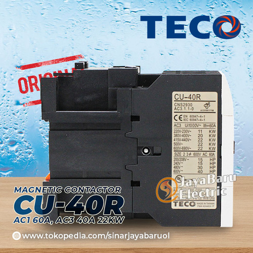 Kontaktor Contactor TECO CU-40R CU40R CU-40 CU40 110V 220V 380V