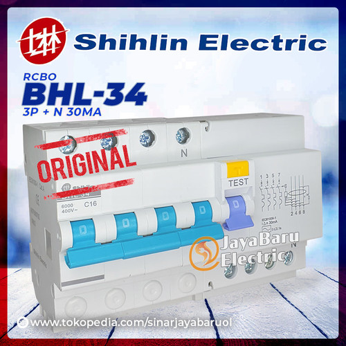 RCCB ELCB RCBO SHIHLIN BHL-34 3P+N 6A 10A 16A 20A 25A 32A 40A 50A 63A