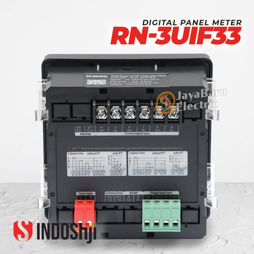 SHIJI Power Meter Multi Ampere Volt HZ Meter Digital 3Phase 3Baris RN-3UIF33