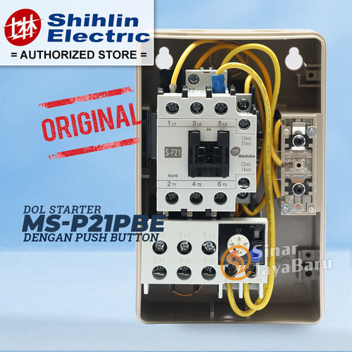 SHIHLIN DOL Magnetic Motor Starter MSP21PBE MS-P21PBE Dengan Push Button