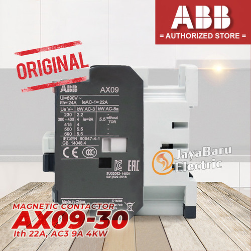 Kontaktor Contactor ABB AX09 AX09-30-10 AX09-30-01 24V 110V 220V 380V
