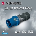 MENNEKES Plug Connector PowerTop XTra R 2P+E / 3 Pin 63A IP44