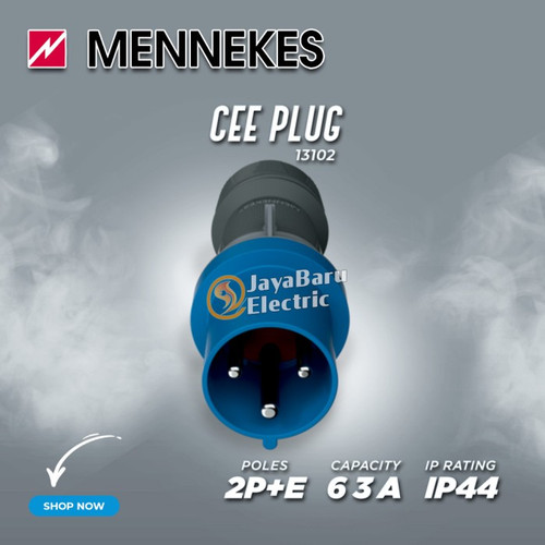 MENNEKES Plug Panel Mount Socket Receptacle Set 2P+E / 3 Pin 63A IP44