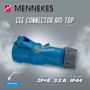 MENNEKES Connector Mobile Socket AM-Top 2P+E / 3 Pin 32A IP44