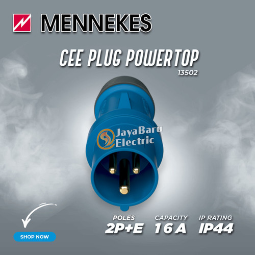 MENNEKES Plug Wall Mount Socket Receptacle Set 2P+E / 3 Pin 16A IP44