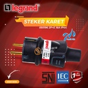 Steker Karet Anti Air Plug Rubber Black LEGRAND 2P+E 16A IP44 050196