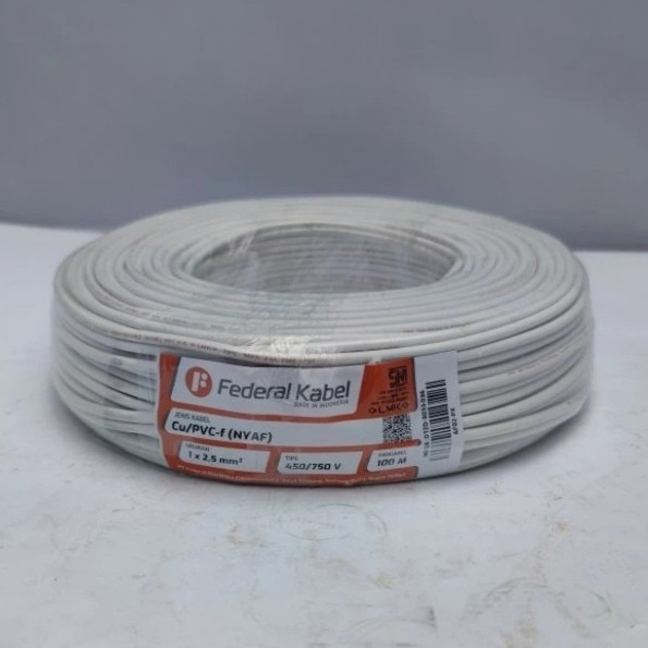 Kabel Listrik FEDERAL NYAF 2.5 1x2.5 1x2,5 mm Serabut roll 100m