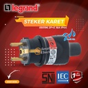 Steker Karet Anti Air Plug Rubber Black LEGRAND 2P+E 16A IP44 050196