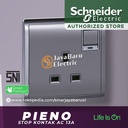 Stop Kontak AC SCHNEIDER PIENO Putih Silver Lavender