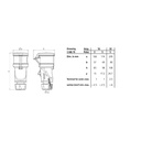 MENNEKES Connector Mobile Socket AM-Top 2P+E / 3 Pin 32A IP44