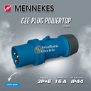 MENNEKES Plug Wall Mount Socket Receptacle Set 2P+E / 3 Pin 16A IP44