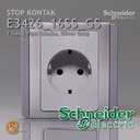 Stop Kontak Schuko SCHNEIDER NEO Putih Grey Silver