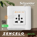 Stop Kontak International SCHNEIDER ZENCELO Putih Silver Bronze