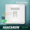 Stop Kontak Data Cat5E Cat6 SCHNEIDER AvatarOn Putih Gold Grey Wood
