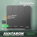 Saklar SCHNEIDER AvatarOn Avatar On 4Gang 4 Gang 1Arah Hotel Dark Grey