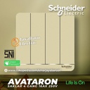 Saklar SCHNEIDER AvatarOn Avatar On 4Gang 4 Gang 1 Arah Hotel Gold