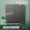 Saklar SCHNEIDER AvatarOn Avatar On 2Gang 2 Gang 1Arah Hotel Dark Grey