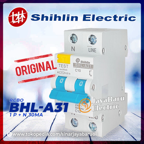 RCCB ELCB RCBO SHIHLIN BHL-A31 BHLA31 1P+N 6A 10A 16A 20A 25A 32A