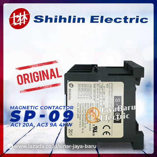 Mini Kontaktor Contactor SHIHLIN S-P09 SP09 24V 48V 110V 220V 380V