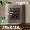 Stop Kontak International SCHNEIDER ZENCELO Putih Silver Bronze