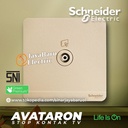 Stop Kontak TV SCHNEIDER AvatarOn Avatar On Putih Gold Dark Grey Wood