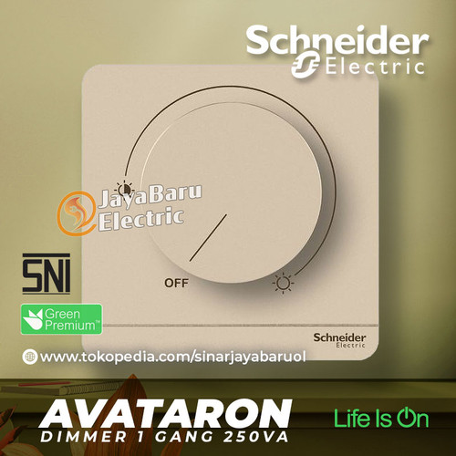 Dimmer SCHNEIDER AvatarOn Avatar On Putih Gold Dark Grey Wood