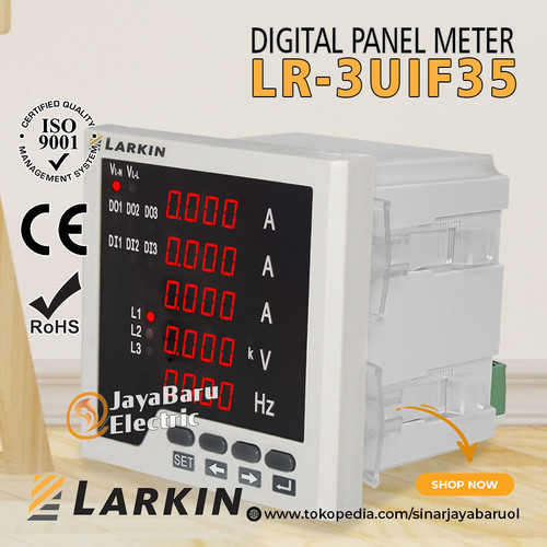 Power Multi Ampere Volt HZ Meter Digital 3Phase 5Row LARKIN LR-3UIF35