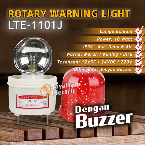 Lampu Rotary Warning Light Dengan Buzzer Sirine LTE-1101J