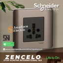 Stop Kontak International SCHNEIDER ZENCELO Putih Silver Bronze