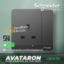 Stop Kontak AC SCHNEIDER AvatarOn Avatar On Putih Gold Dark Grey Wood