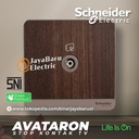 Stop Kontak TV SCHNEIDER AvatarOn Avatar On Putih Gold Dark Grey Wood
