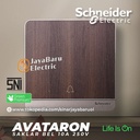 Saklar Bel Bell SCHNEIDER AvatarOn Avatar On Putih Gold Dark Grey Wood